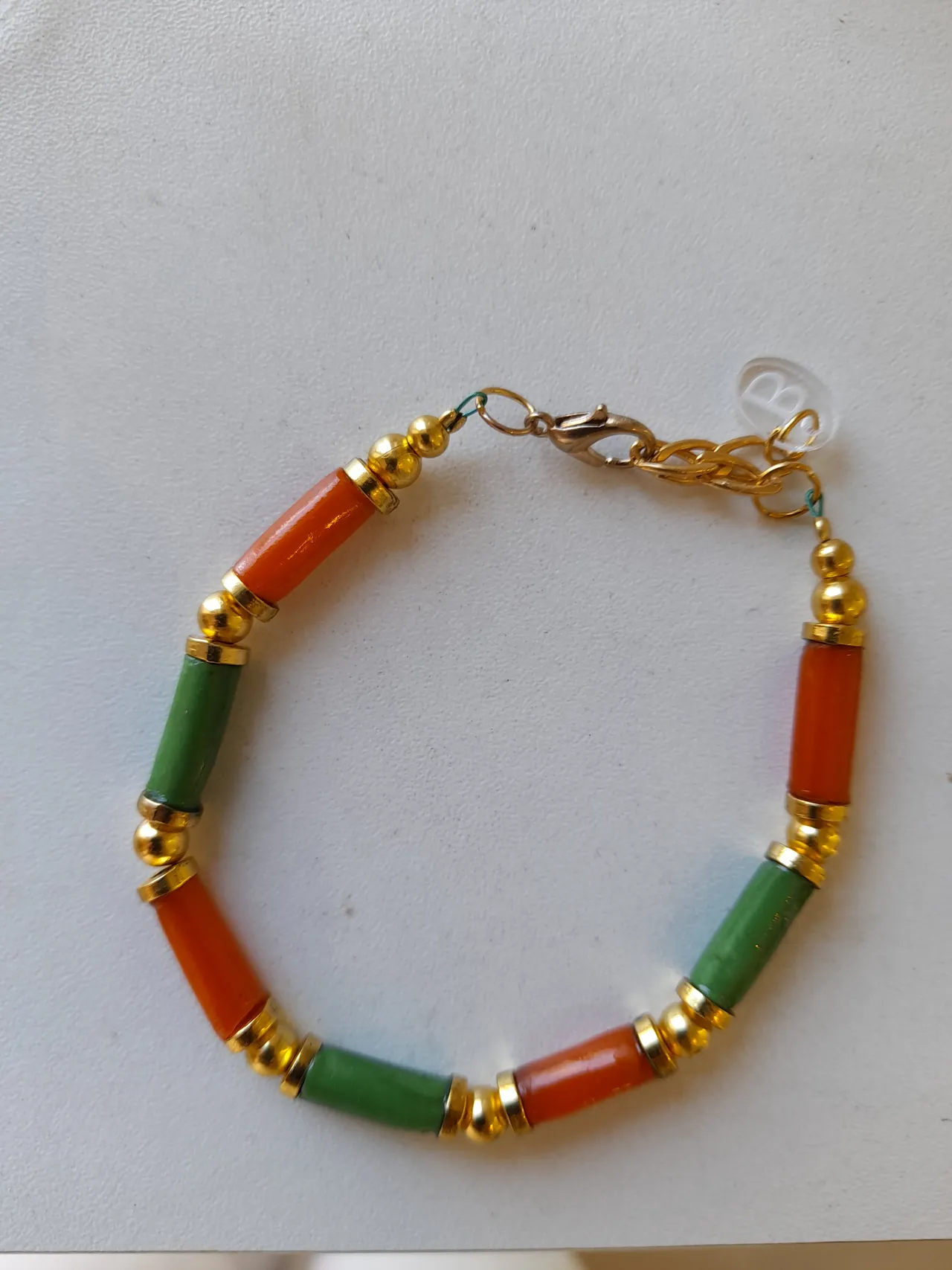 Bracelet Vert et orange