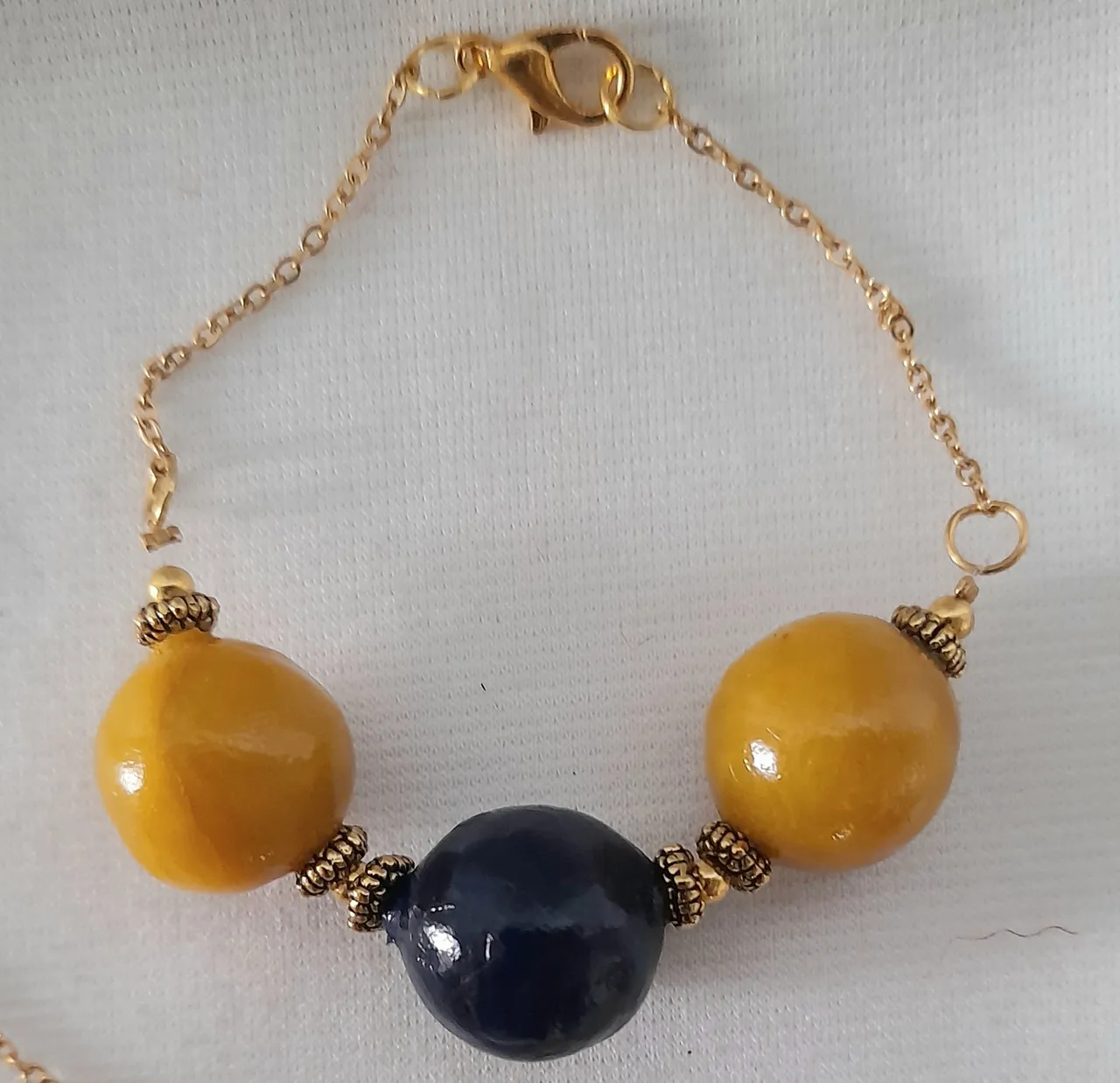 Bracelet Jaune et bleu nuit